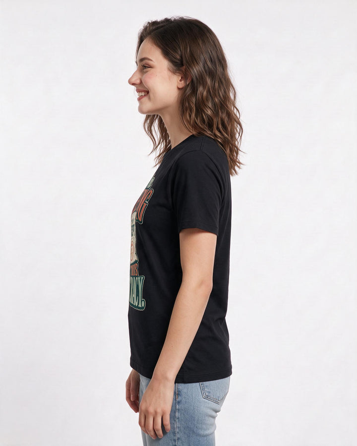 Political Statement Black T-Shirt for Women – Everyday Expression Graphic Tee product image 2
