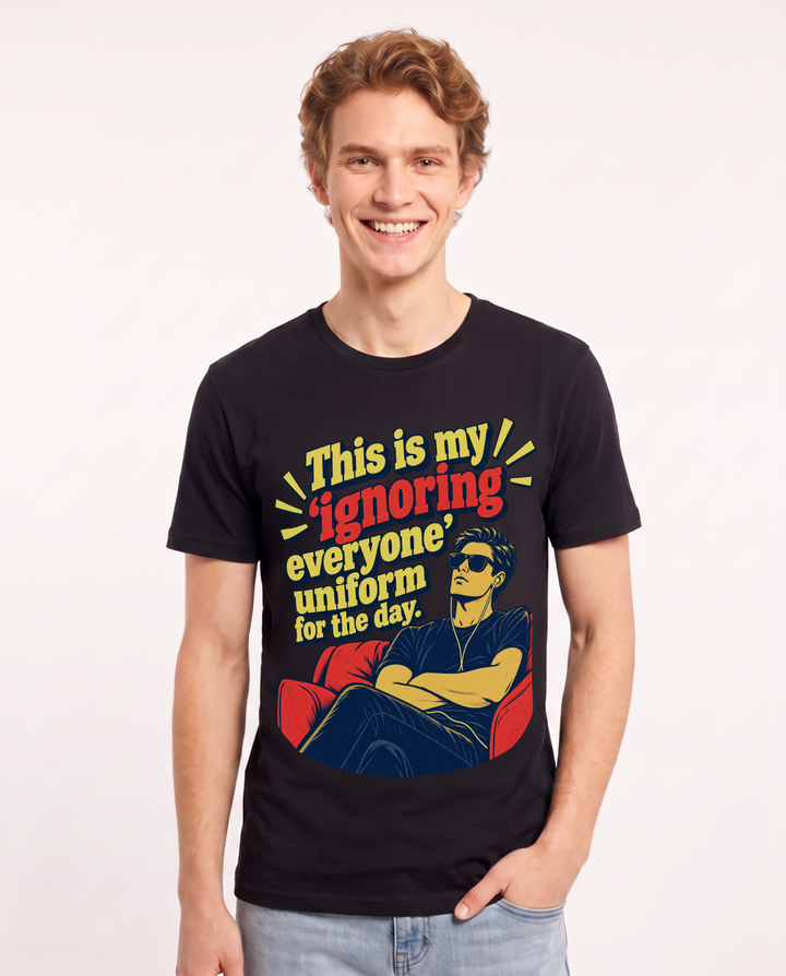 Meme Black T-Shirt for Men – Everyday Expression Graphic Tee product image 3