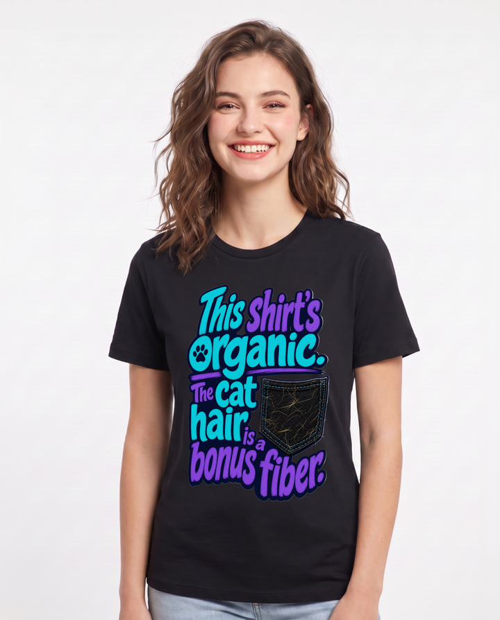Cat Lover Black T-Shirt for Women – Everyday Expression Graphic Tee product image 3