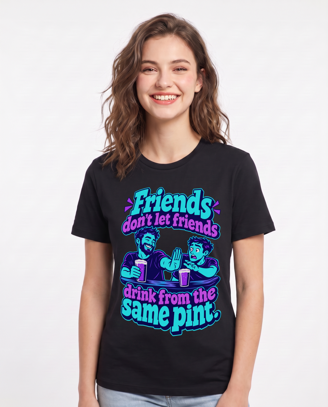 Beer Black T-Shirt for Women – Everyday Expression Graphic Tee product image 3