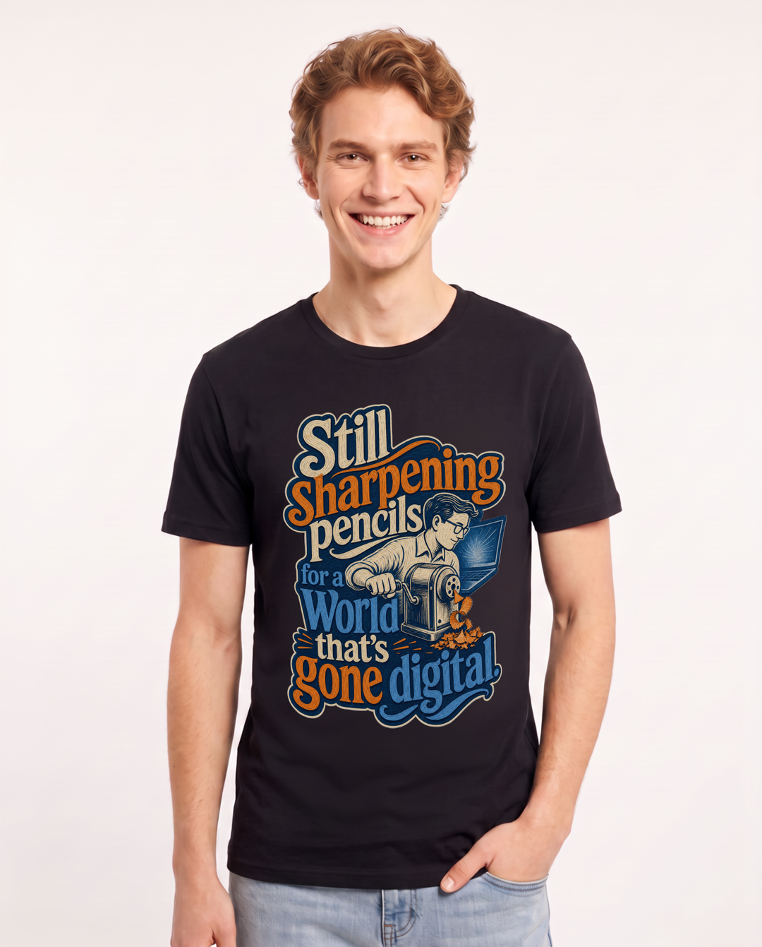 Teacher Black T-Shirt for Men – Everyday Expression Graphic Tee product image 1