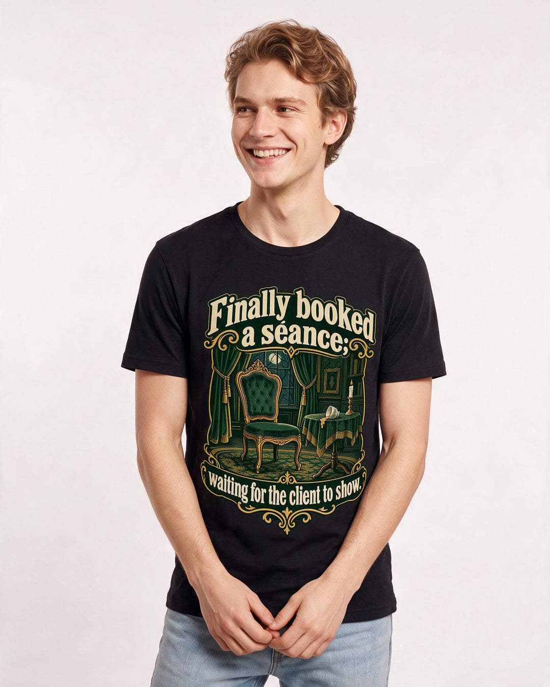 Halloween Black T-Shirt for Men – Halloween Theme Graphic Tee product image 1