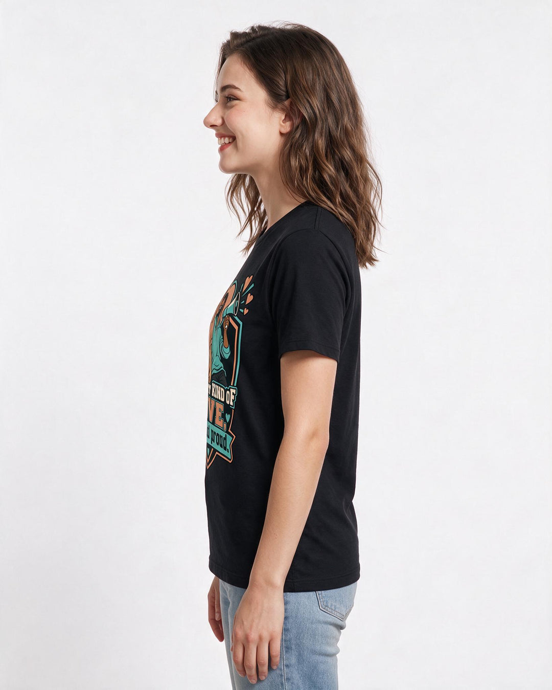 Pride Black T-Shirt for Women – Everyday Expression Graphic Tee product image 2