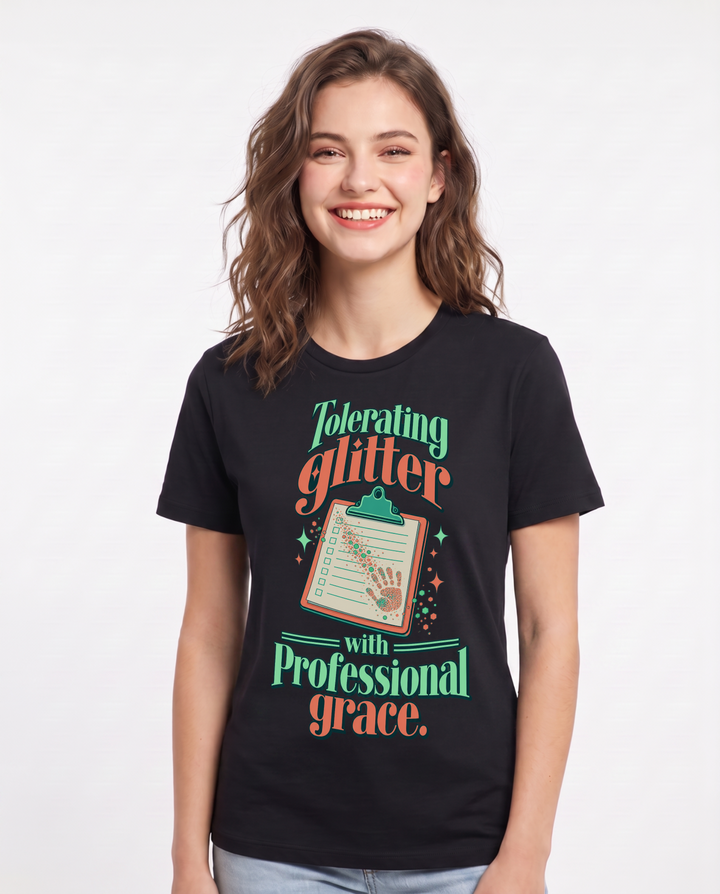 Teacher Black T-Shirt for Women – Everyday Expression Graphic Tee product image 3