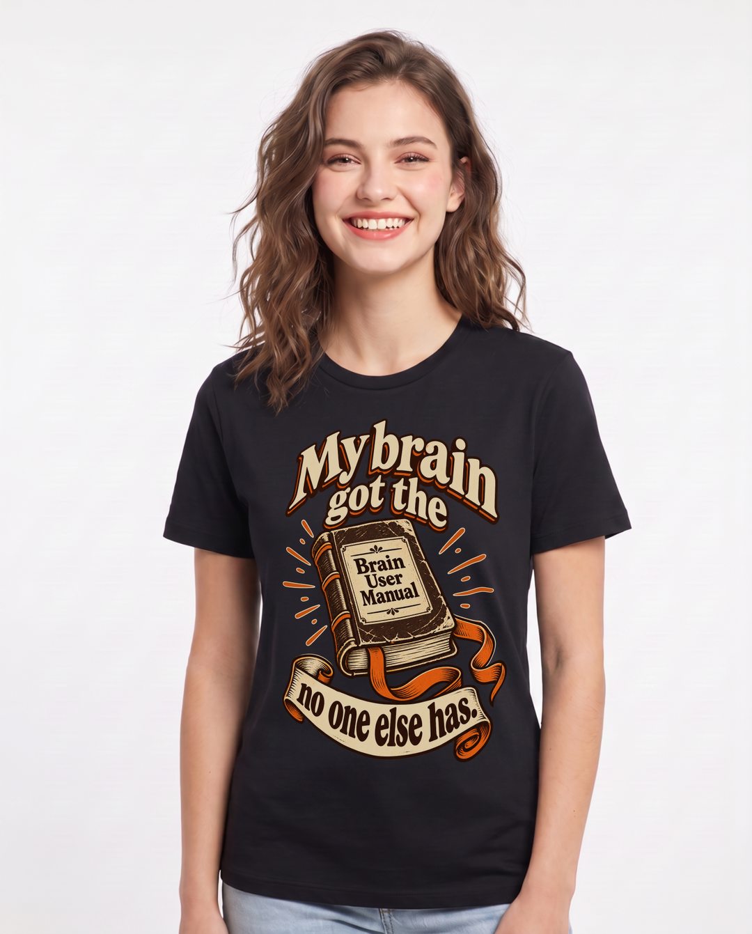 Neurodiversity Black T-Shirt for Women – Everyday Expression Graphic Tee product image 3