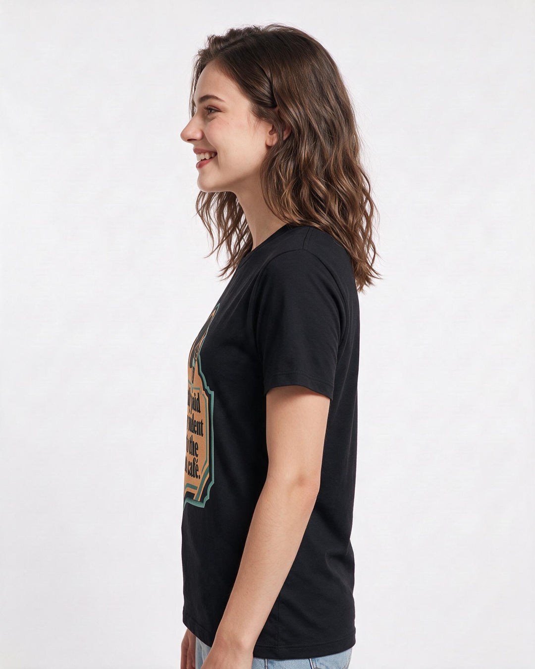 Graduation Gift Women's Black T-Shirt - Finally paid off my student product image 2
