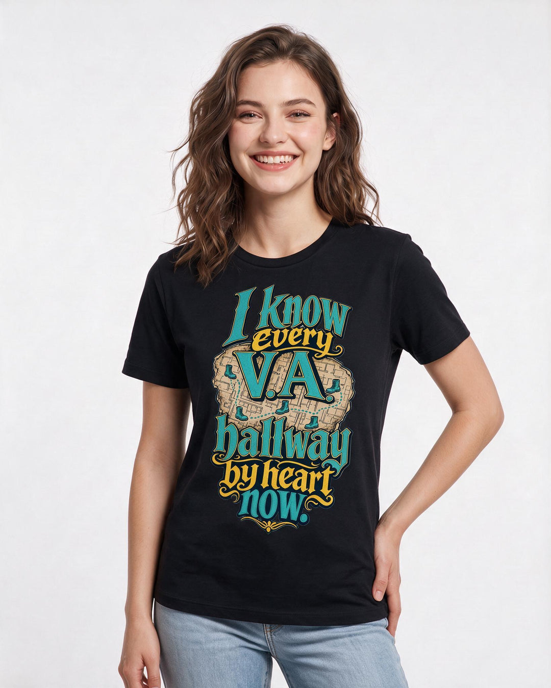 Veteran Black T-Shirt for Women – Everyday Expression Graphic Tee product image 1