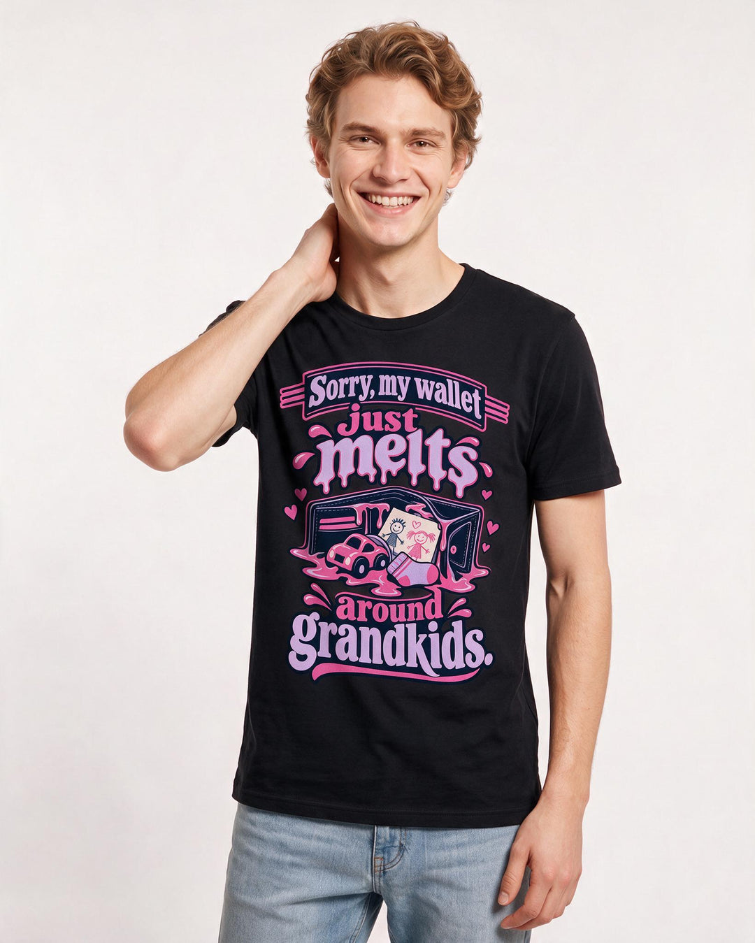 Grandparent Black T-Shirt for Men – Everyday Expression Graphic Tee product image 1