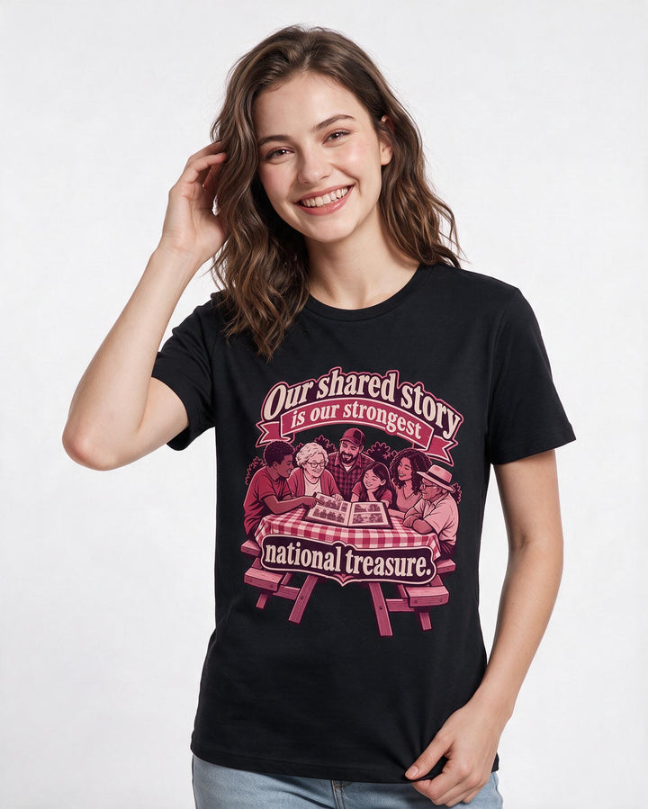 Patriotic Black T-Shirt for Women – Everyday Expression Graphic Tee product image 1