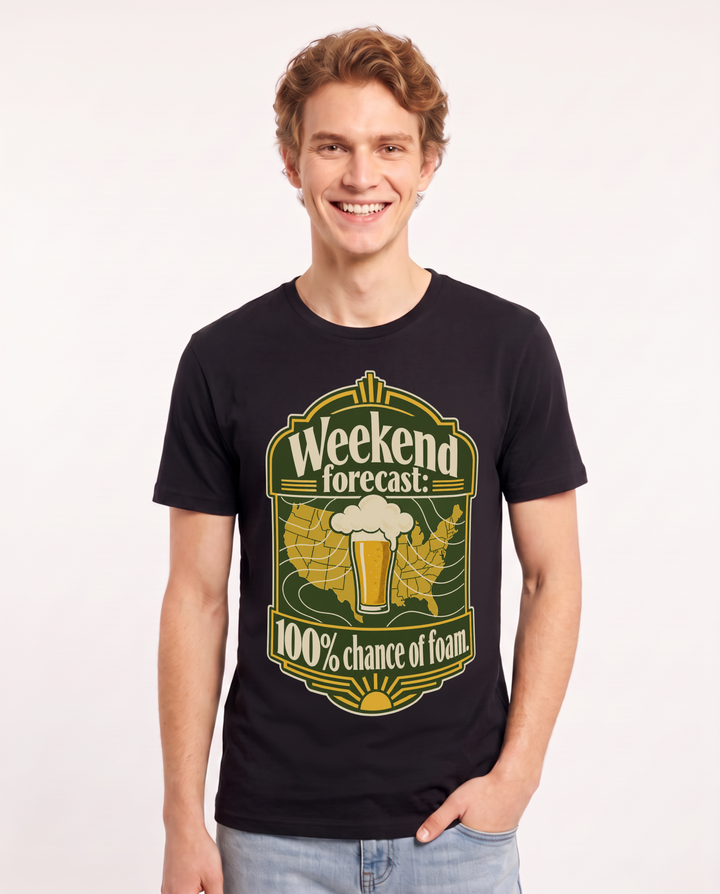 Beer Black T-Shirt for Men – Everyday Expression Graphic Tee product image 3