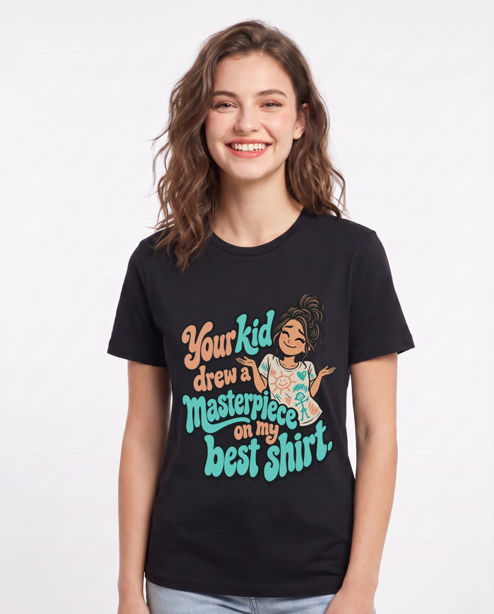 Teacher Black T-Shirt for Women – Everyday Expression Graphic Tee product image 3