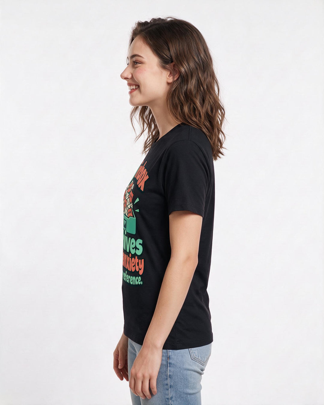 Meme Black T-Shirt for Women – Everyday Expression Graphic Tee product image 2