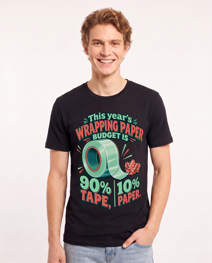 Christmas Black T-Shirt for Men – Holiday Theme Graphic Tee product image 3