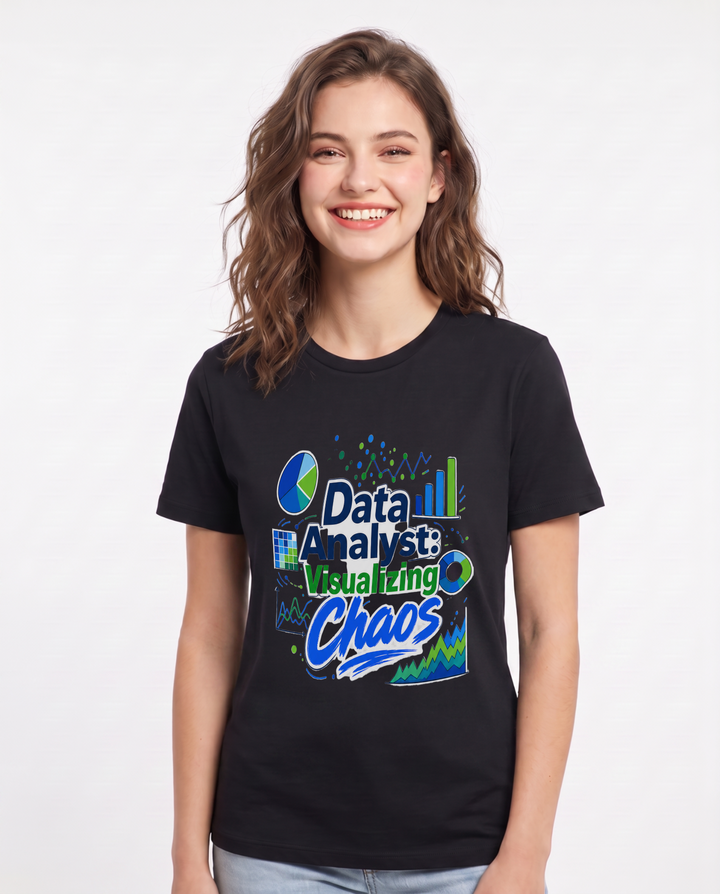 Data Analyst: Visualizing Chaos Women's Black T-Shirt product image 2