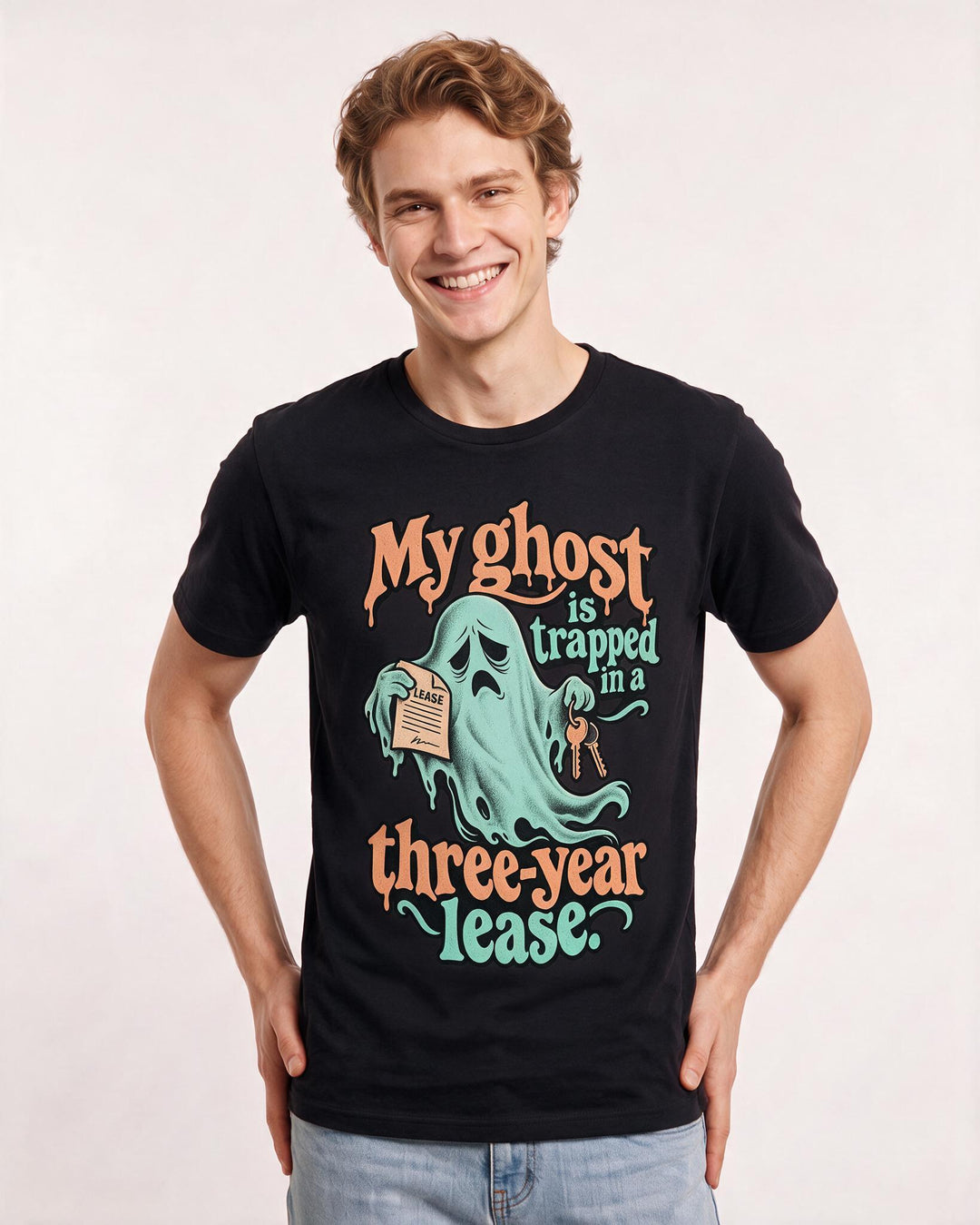 Halloween Black T-Shirt for Men – Halloween Theme Graphic Tee product image 1