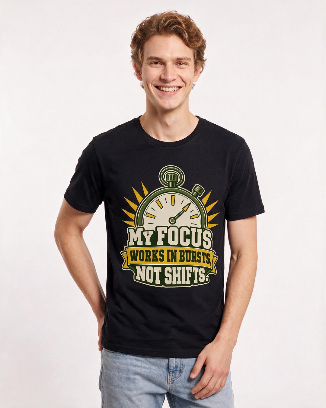Neurodiversity Black T-Shirt for Men – Everyday Expression Graphic Tee product image 1