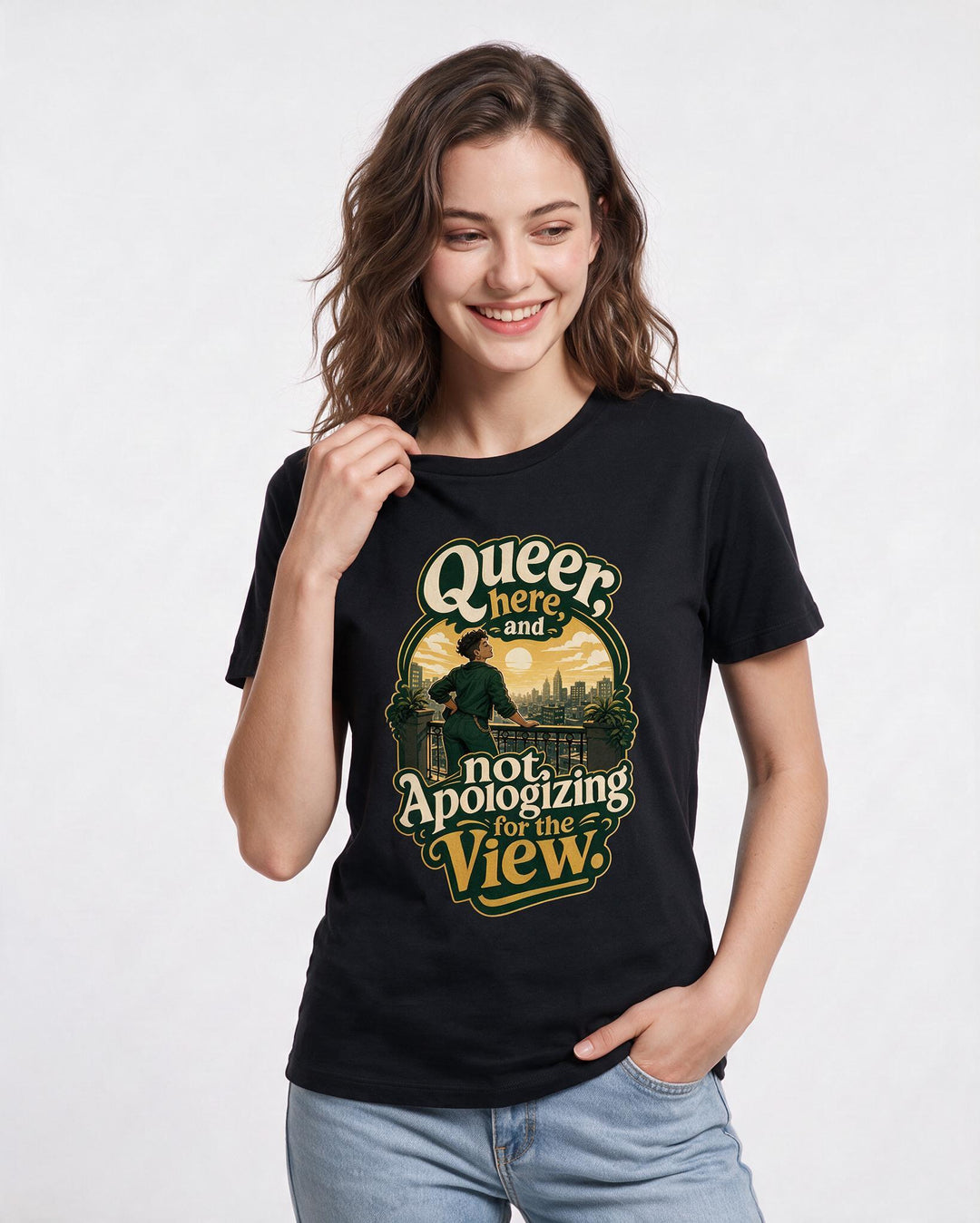 Pride Black T-Shirt for Women – Everyday Expression Graphic Tee product image 1