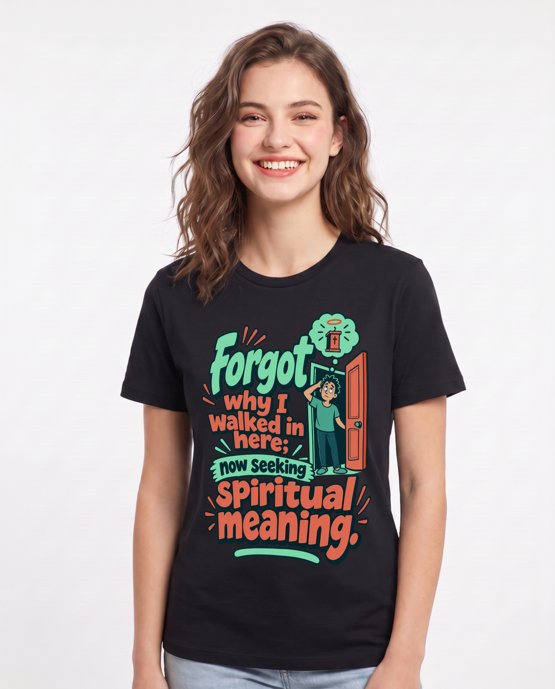 Meme Black T-Shirt for Women – Everyday Expression Graphic Tee product image 3