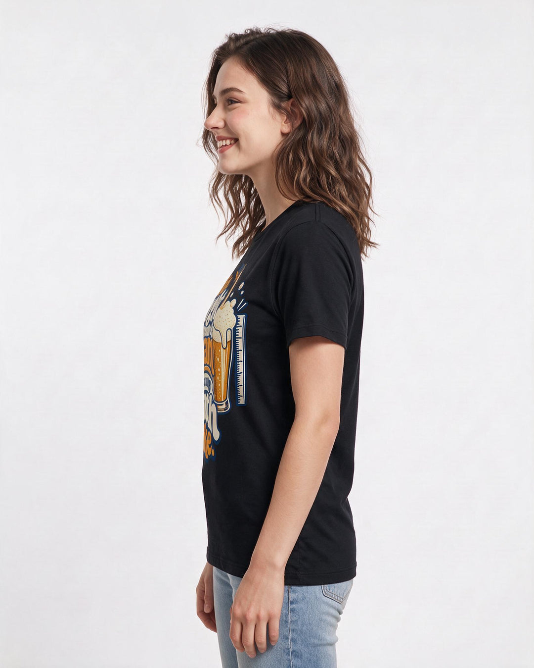 Beer Black T-Shirt for Women – Everyday Expression Graphic Tee product image 2