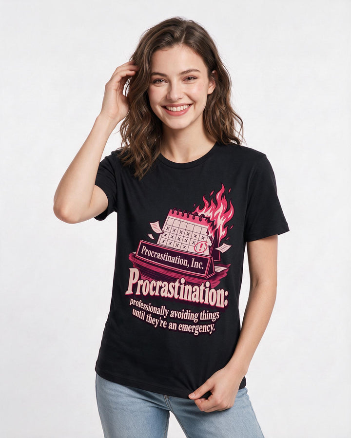 Meme Black T-Shirt for Women – Everyday Expression Graphic Tee product image 1