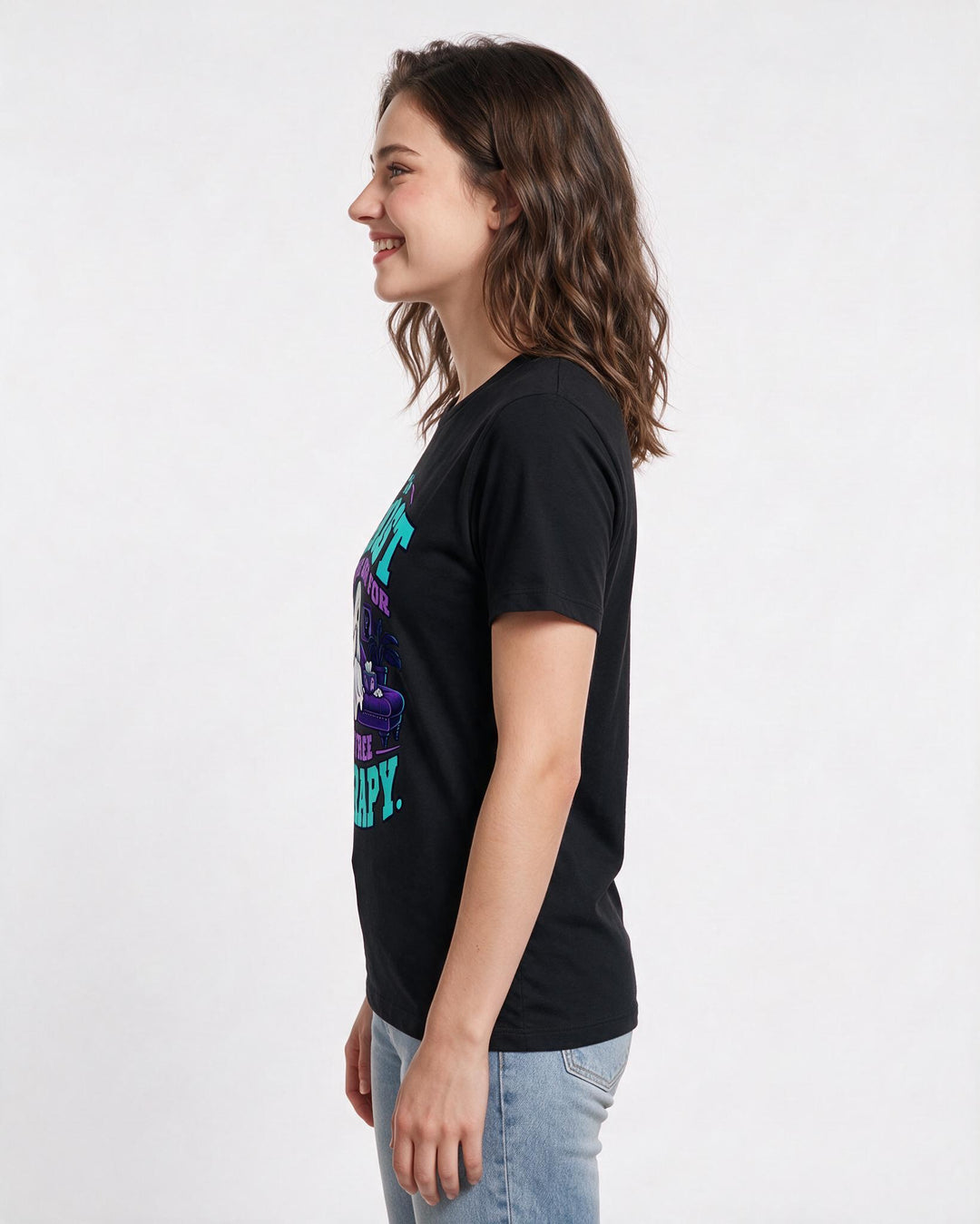 Halloween Black T-Shirt for Women – Halloween Theme Graphic Tee product image 2