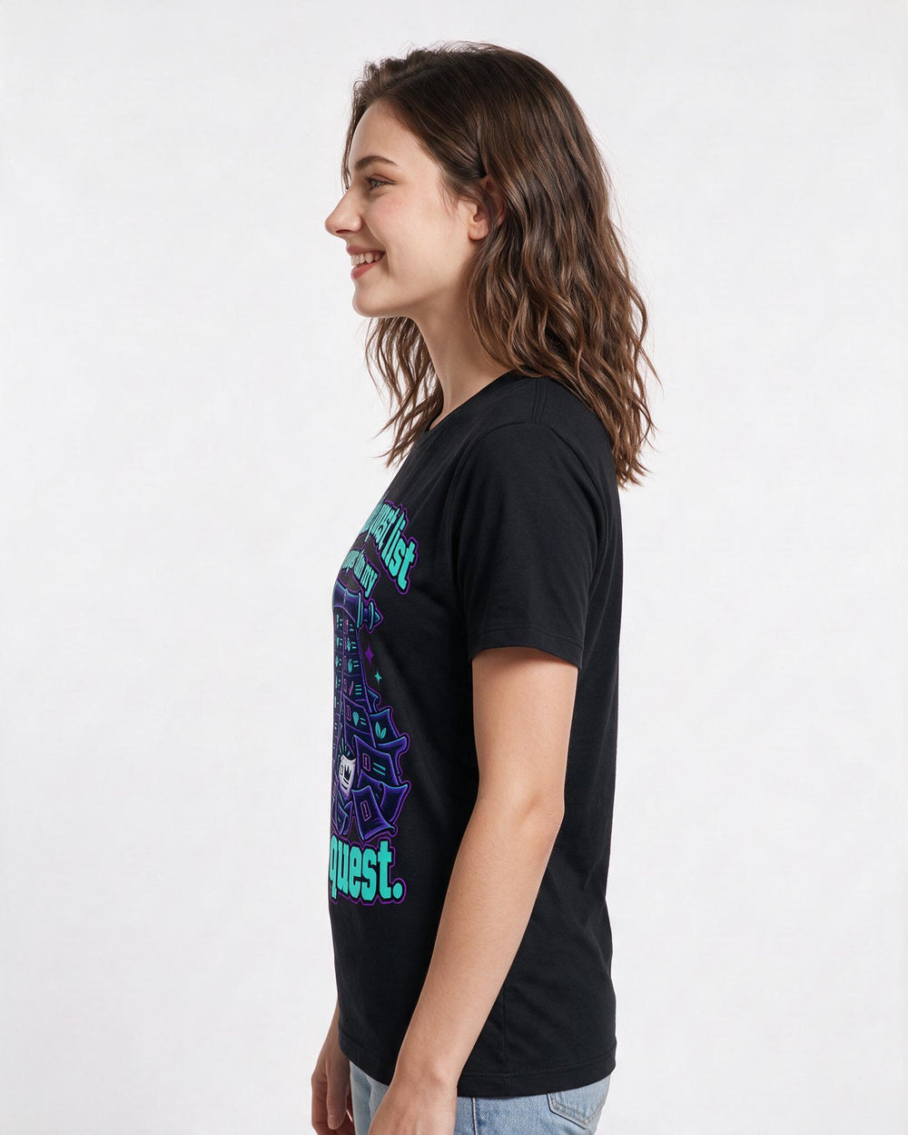 Gaming Black T-Shirt for Women – Game Night Graphic Tee product image 2