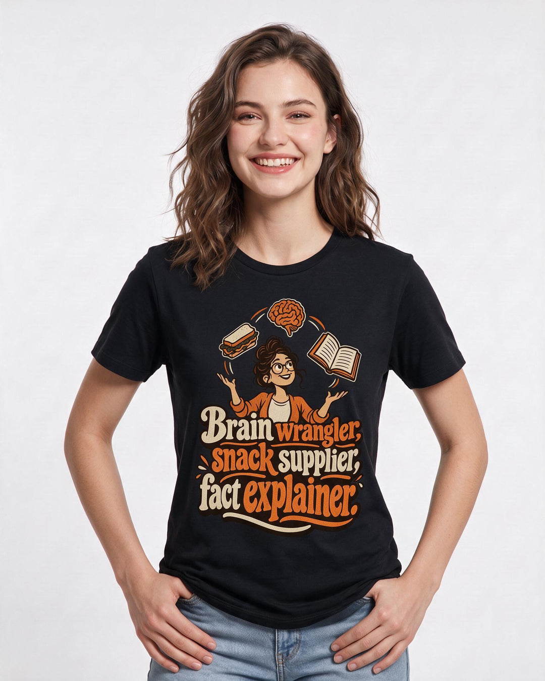 Teacher Black T-Shirt for Women – Everyday Expression Graphic Tee product image 1