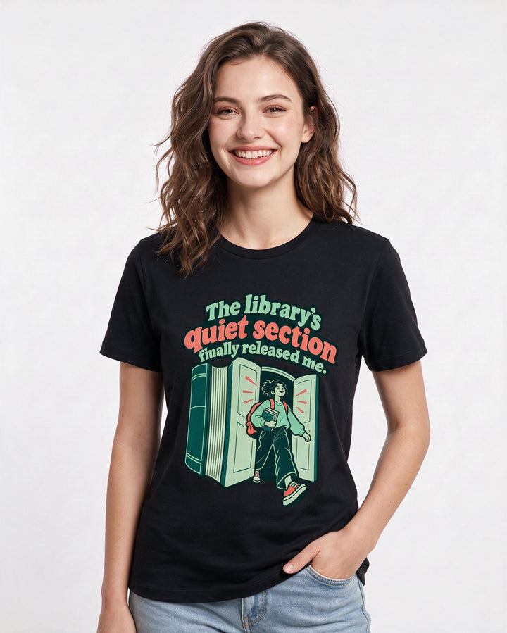 Graduation Black T-Shirt for Women – Everyday Expression Graphic Tee product image 1