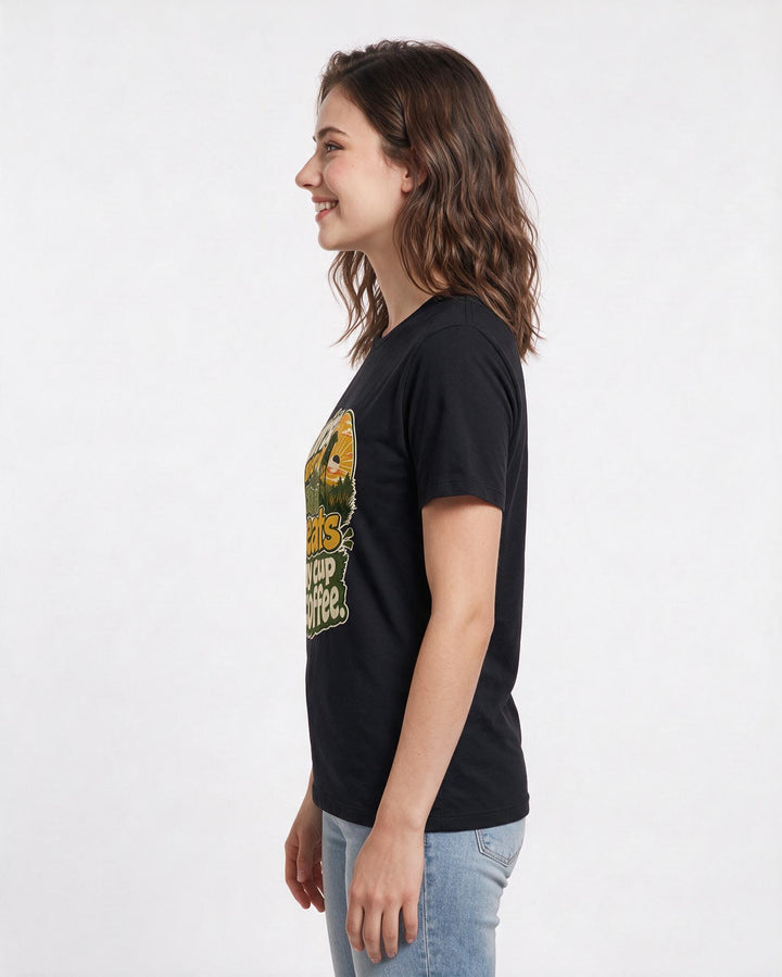 Hunting Black T-Shirt for Women – Everyday Expression Graphic Tee product image 2