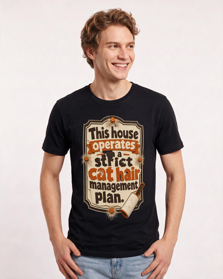 Cat Lover Black T-Shirt for Men – Everyday Expression Graphic Tee product image 1