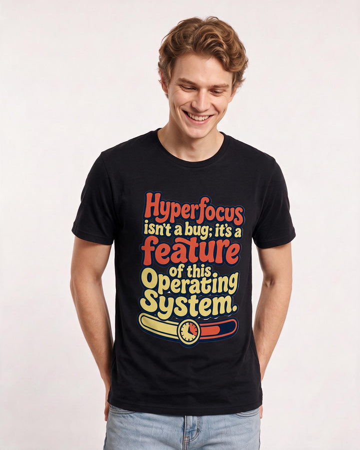 Neurodiversity Black T-Shirt for Men – Everyday Expression Graphic Tee product image 1