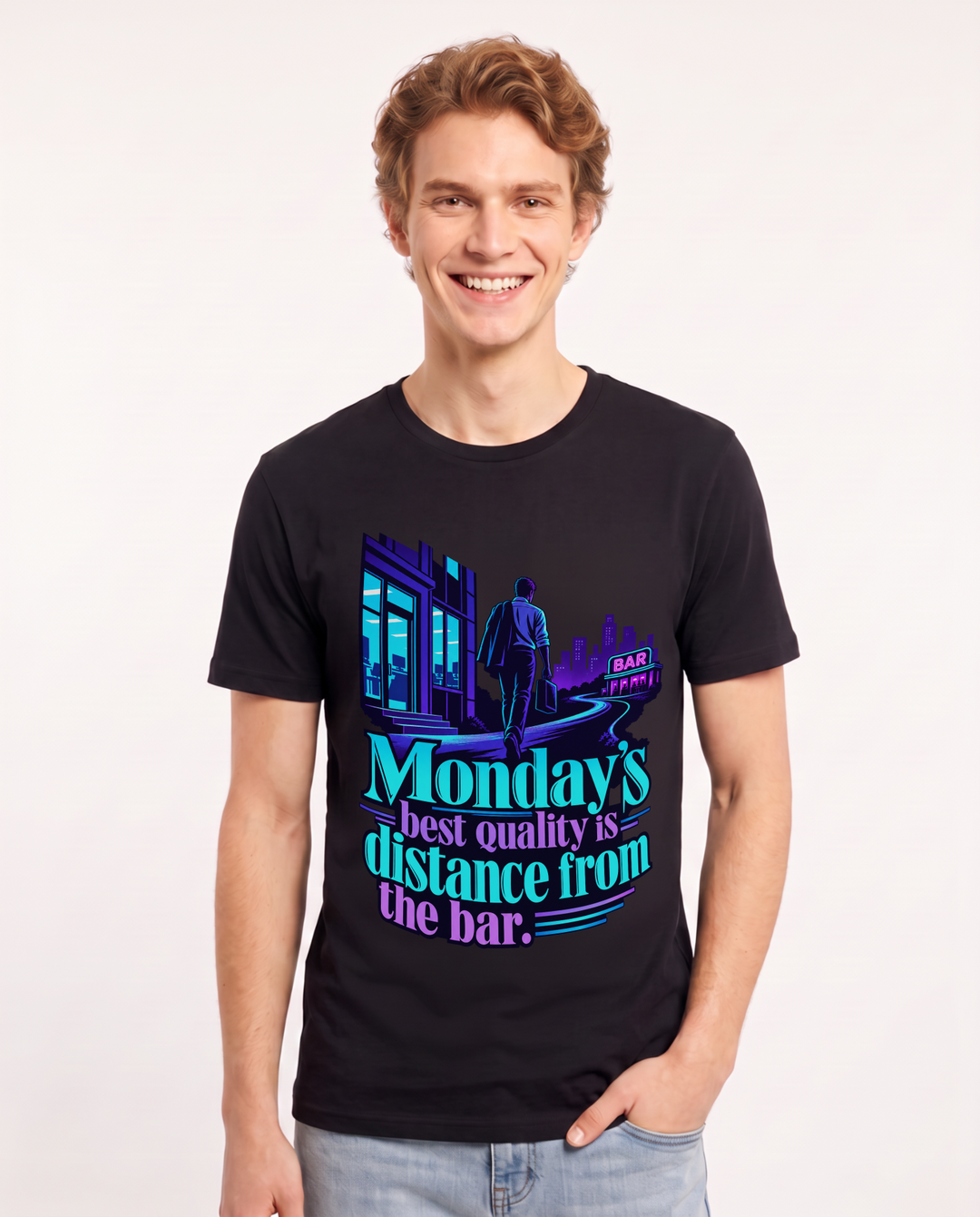 Beer Black T-Shirt for Men – Everyday Expression Graphic Tee product image 3