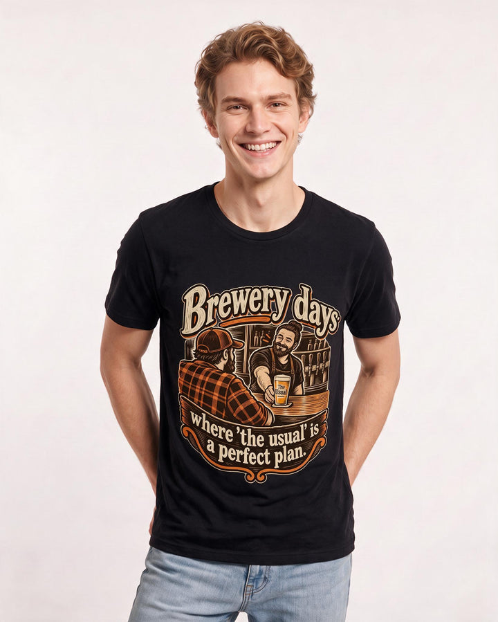 Beer Black T-Shirt for Men – Everyday Expression Graphic Tee product image 1