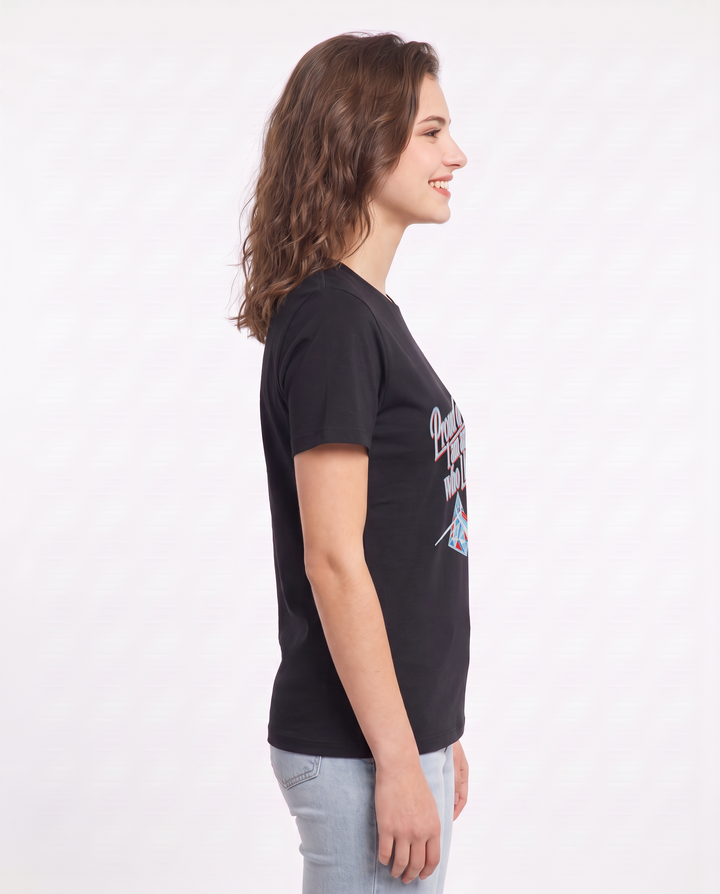 Proud of who I am and who I love - Women's Black T-Shirt product image 3