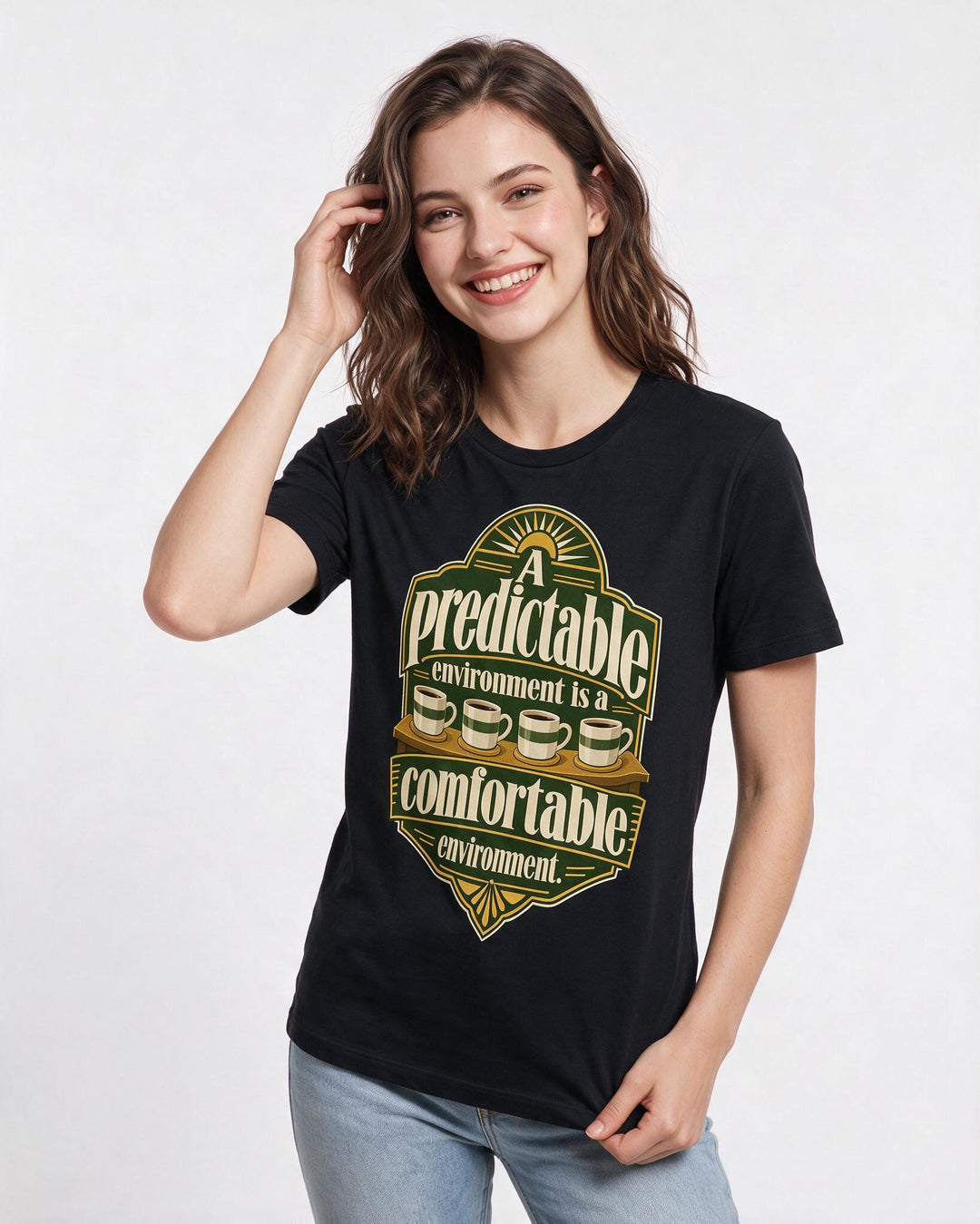 Neurodiversity Black T-Shirt for Women – Everyday Expression Graphic Tee product image 1