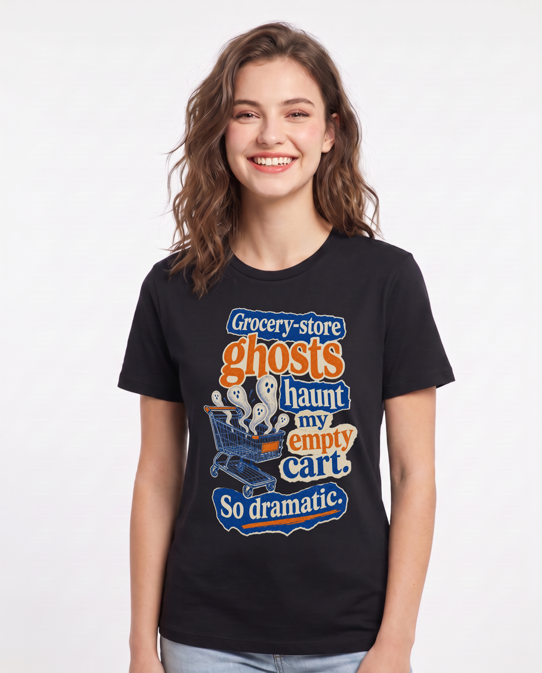Halloween Black T-Shirt for Women – Halloween Theme Graphic Tee product image 1