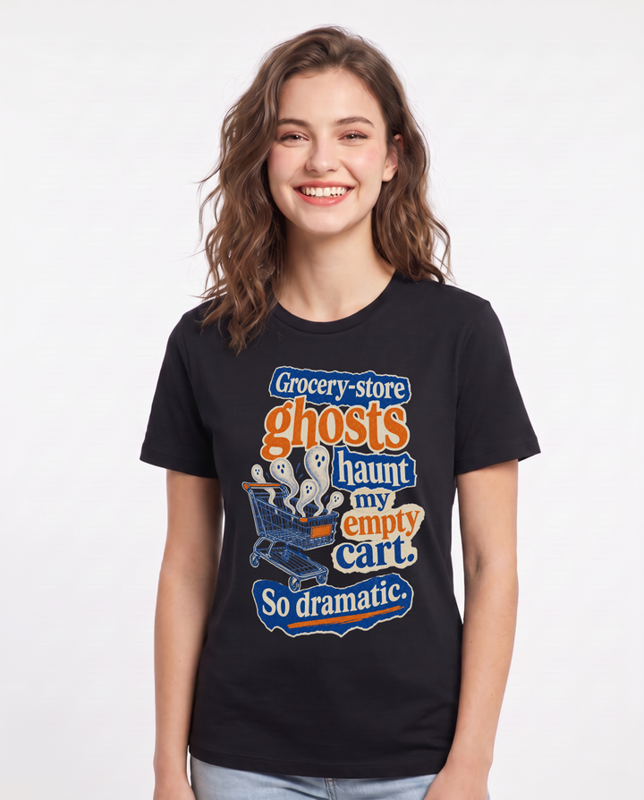Halloween Black T-Shirt for Women – Halloween Theme Graphic Tee product image 1