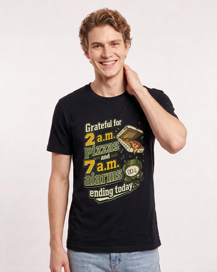 Graduation Black T-Shirt for Men – Everyday Expression Graphic Tee product image 1