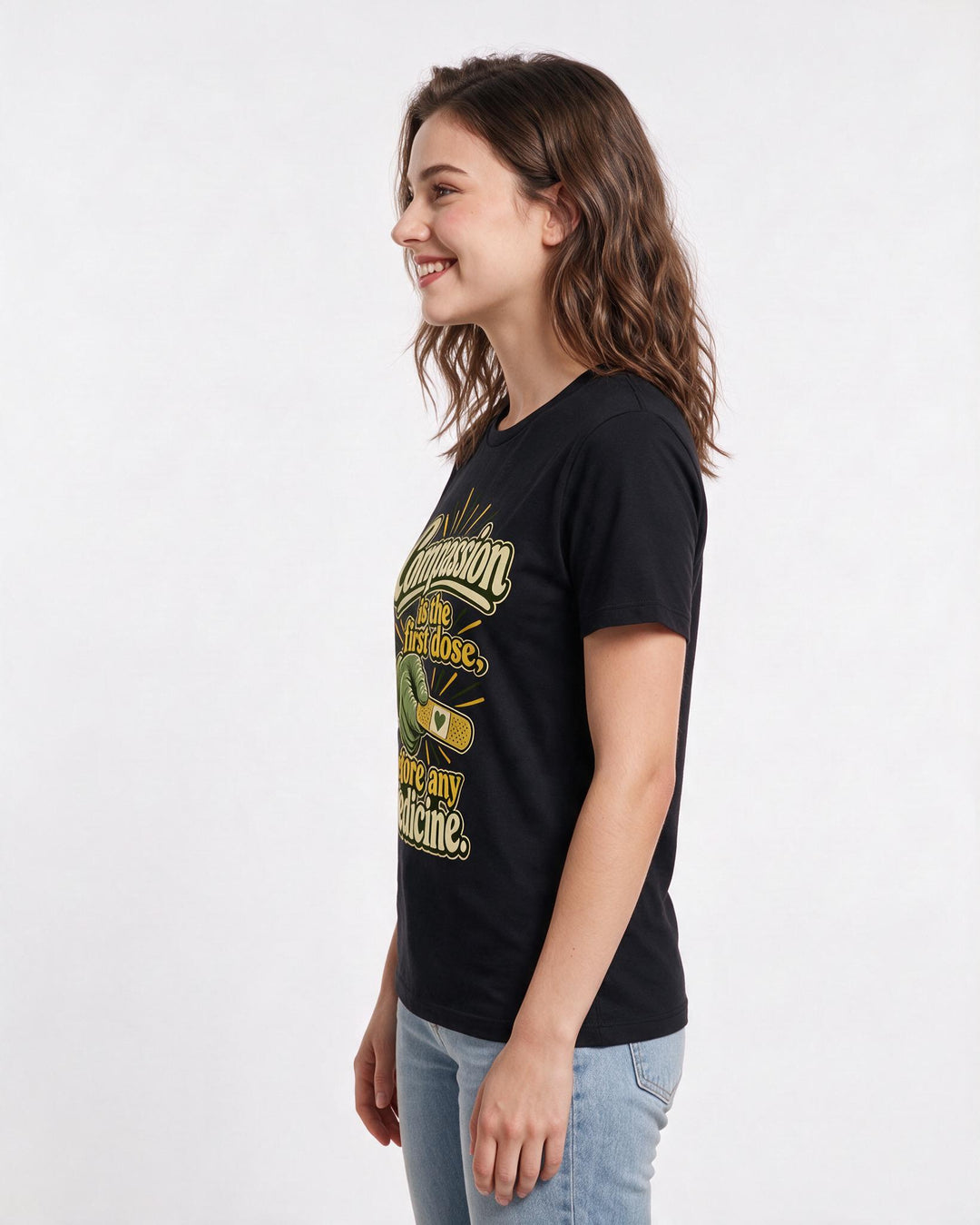 Nurse Black T-Shirt for Women – Nursing Life Graphic Tee product image 2