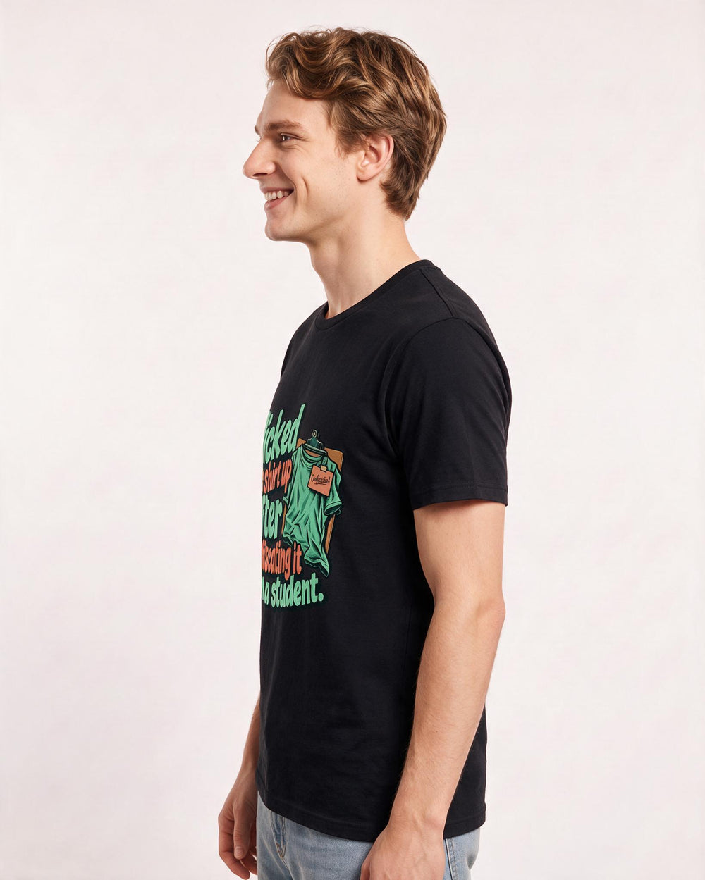 Teacher Black T-Shirt for Men – Everyday Expression Graphic Tee product image 2