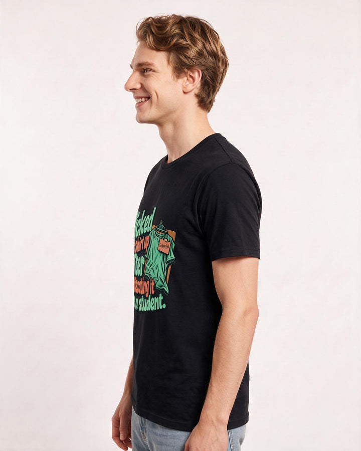 Teacher Black T-Shirt for Men – Everyday Expression Graphic Tee product image 2