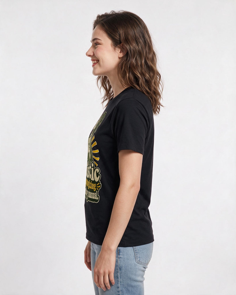 Neurodiversity Black T-Shirt for Women – Everyday Expression Graphic Tee product image 2