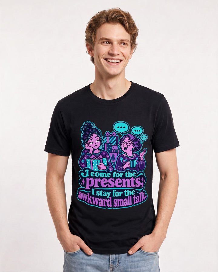 Christmas Black T-Shirt for Men – Holiday Theme Graphic Tee product image 1