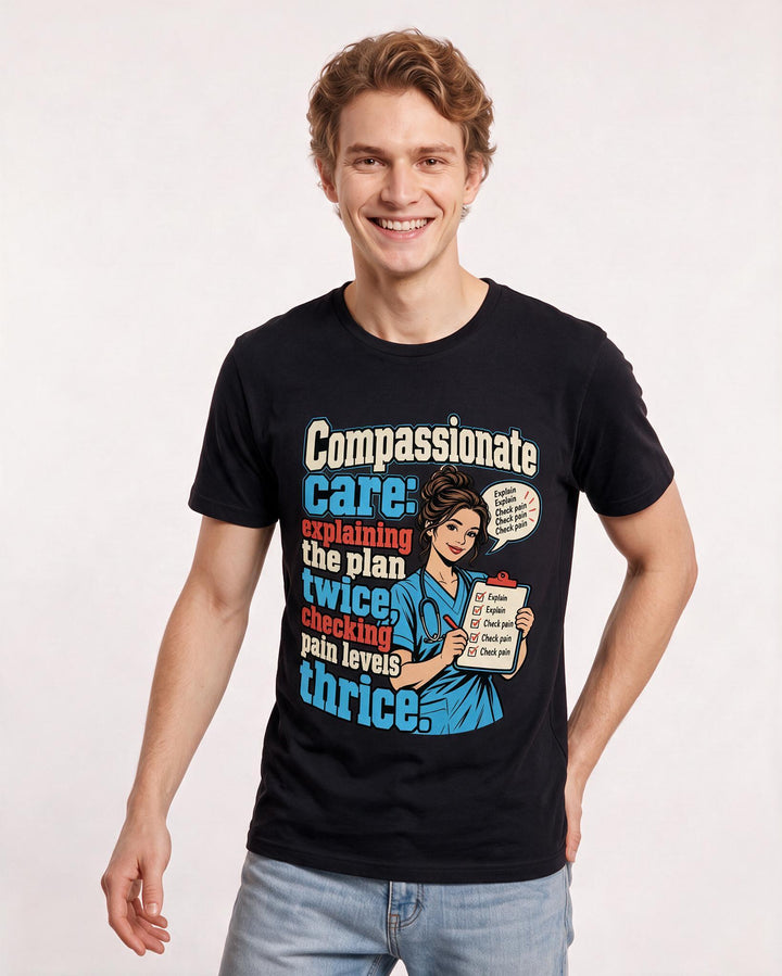 Nurse Black T-Shirt for Men – Nursing Life Graphic Tee product image 1