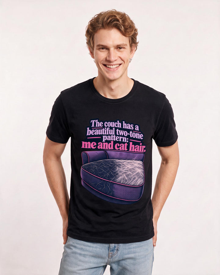 Cat Lover Black T-Shirt for Men – Everyday Expression Graphic Tee product image 1