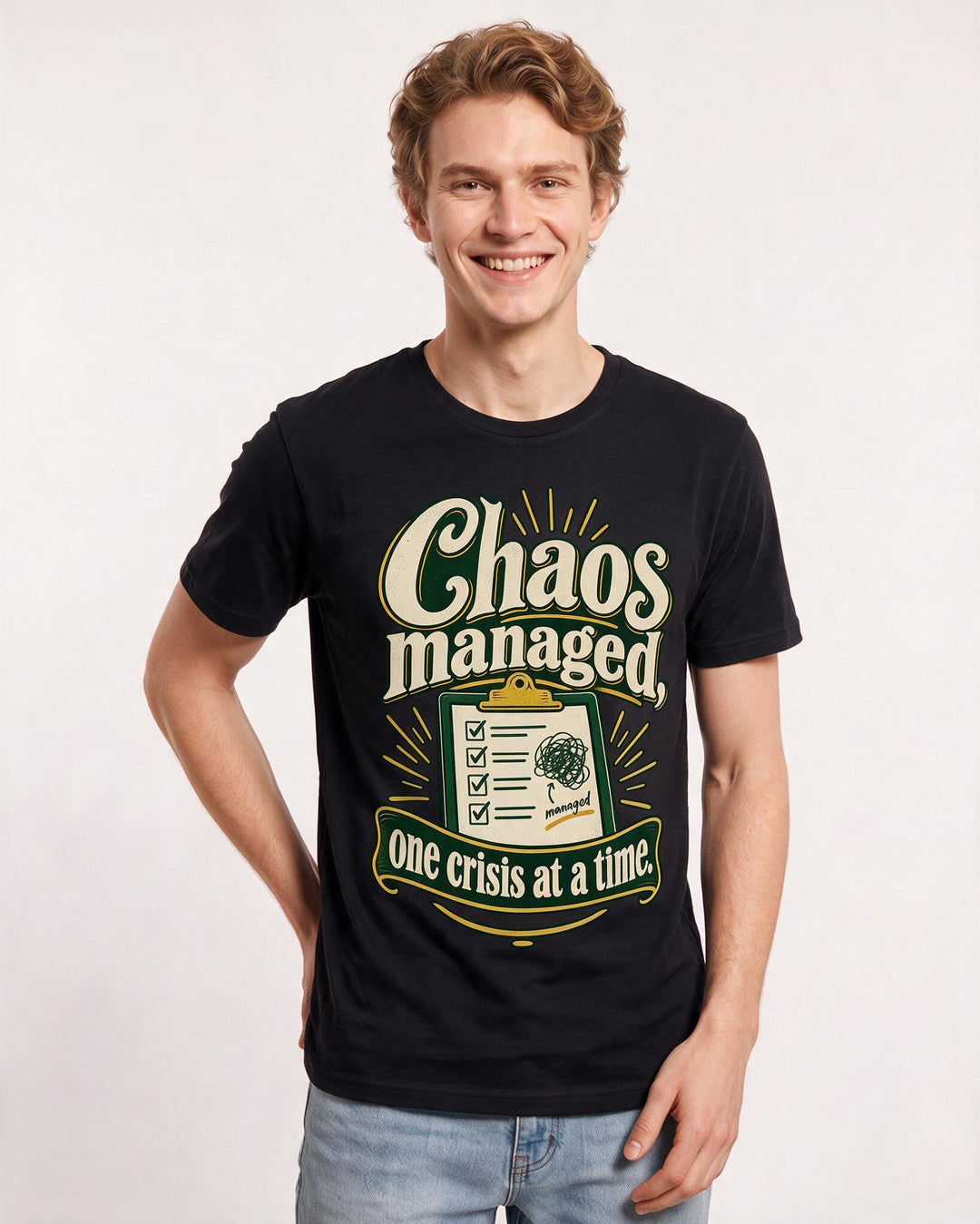 Nurse Black T-Shirt for Men – Nursing Life Graphic Tee product image 1