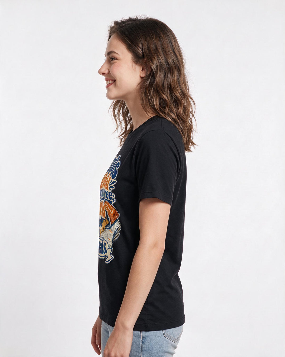Graduation Black T-Shirt for Women – Everyday Expression Graphic Tee product image 2