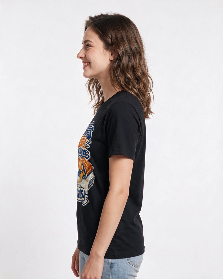 Graduation Black T-Shirt for Women – Everyday Expression Graphic Tee product image 2