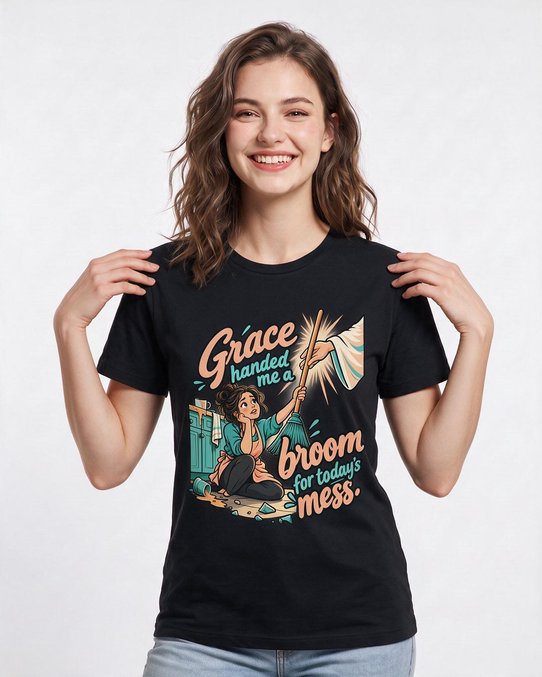 Christian Faith Black T-Shirt for Women – Everyday Expression Graphic Tee product image 1