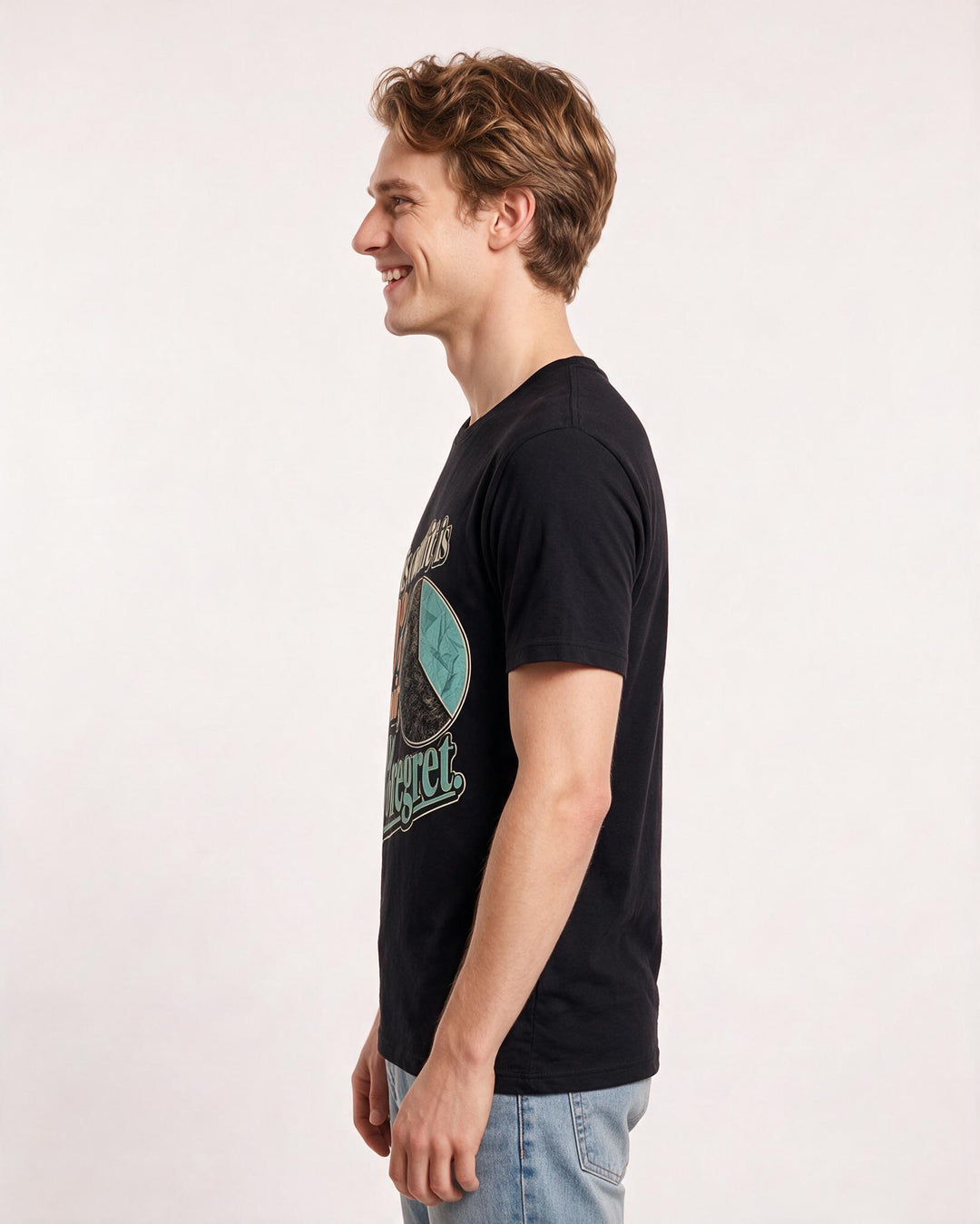 Cat Lover Black T-Shirt for Men – Everyday Expression Graphic Tee product image 2